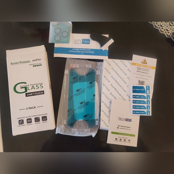 amFilm OneTouch Glass Screen Protector for iPhone 15 - Picture 7 of 7